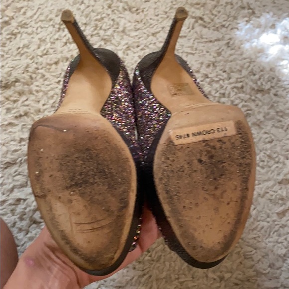 Jimmy Choo Crown Sparkle peep toe heels - Picture 5 of 7